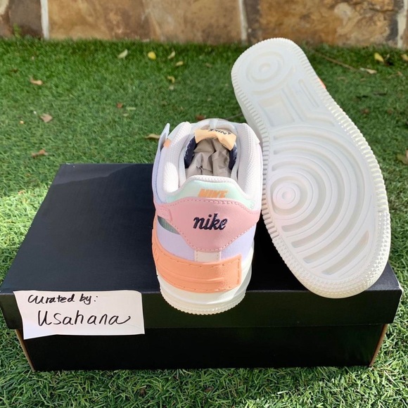 Women’s Nike Air Force 1 shadow sail/ pink orange chalk - Picture 4 of 4